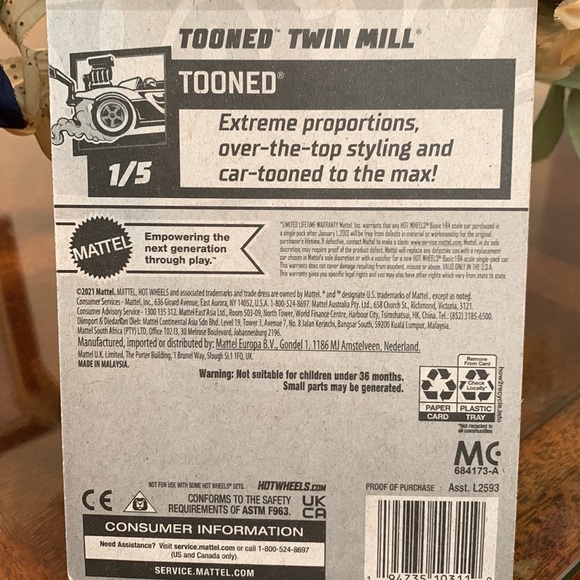 Hot Wheels HW Car Tooned Twin Mill  Hotwheels New Twinmill Collectible Diecast - Picture 4 of 5